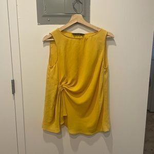 Zara ruched knot top size M yellow